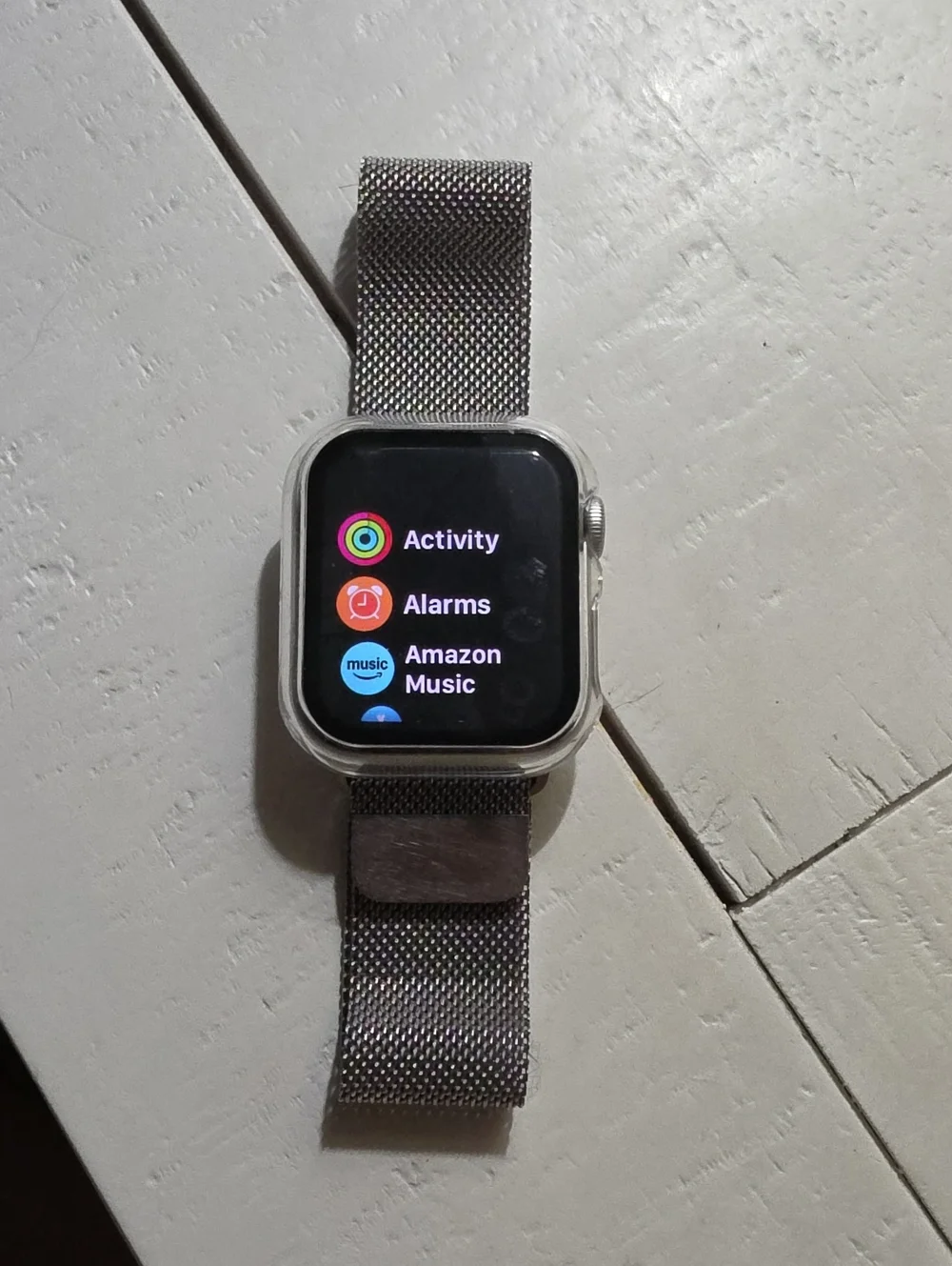 Apple Watch SE 40mm in Silver with Silver Milanese Loop